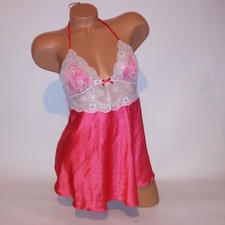 Victoria Secret Lingerie Chemise Slip Small Orange Halter Satin  Lace 2013 Coll