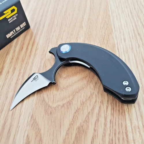 Bestech Knives Strelit Folding Knife 1.5" Magnacut Steel Blade Black G10 Handle