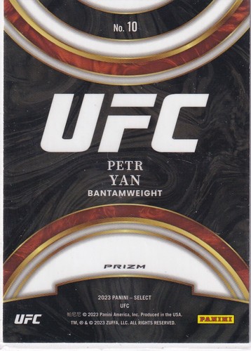 Panini UFC Select 2023 Nr. 10 Petr Yan Global Icons Silver Flash Prizm - Bild 2 von 2