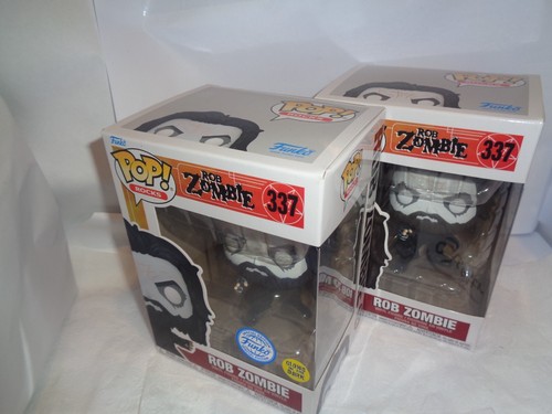 Pop 337 Rob Zombie Glows in the Dark & Normal Pop x 2 Pop,s & protector's - Picture 11 of 24