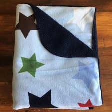 Circo Target Blue Baby Blanket Plush Stars Sherpa 38 x 29.
