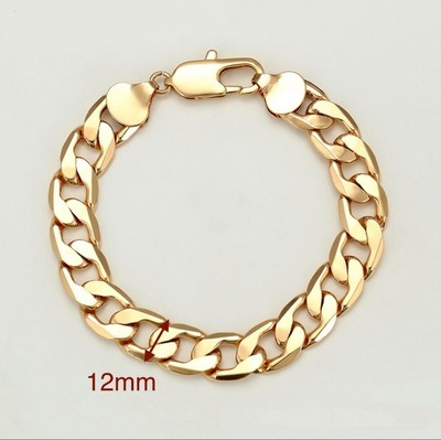 curb 9k bangle 9ct filled bracelet chain ladies yellow link gift gold