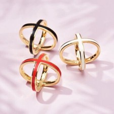 Women Ladies Gold Plain Scarf Buckle Ring Holder Silk Scarves Jewellery Brooch 