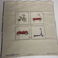 Square By Design Toys With Wheels Fabric pillow  Chair Cover Embroidered