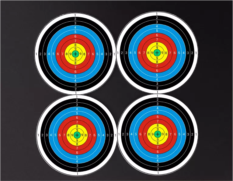 4 set of Shooting Range Target Practice Circle Coasters Shooting