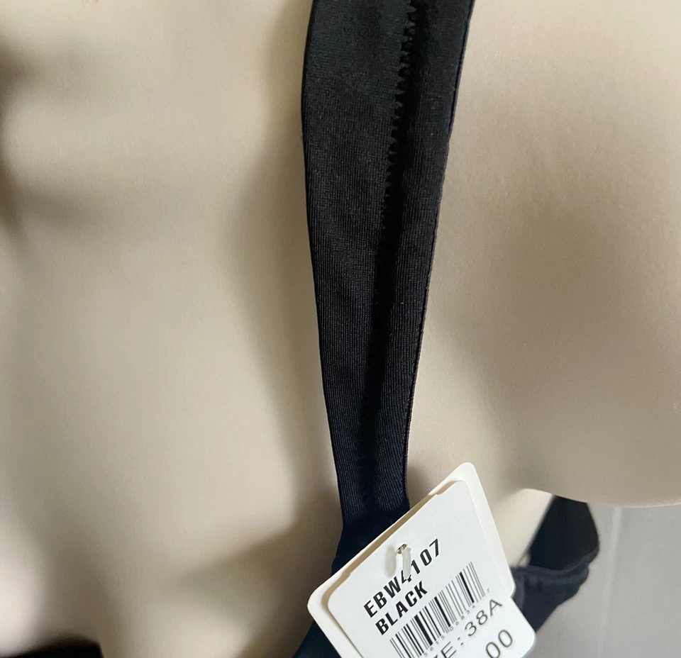 NUEVO CON ETIQUETAS Mujer 38A ESSENTIAL BODY-WEAR Negro BRENNA EDW4107 Camiseta SUJETADOR PUSH-UP. $58 Foto 2 de 4