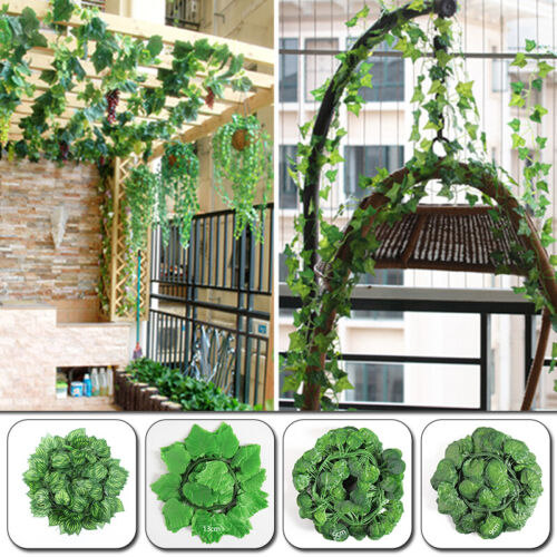 2.3M Artificial Ivy Vine Fake Foliage Flower Hanging Leaf Garland Plants Party - Picture 1 of 33