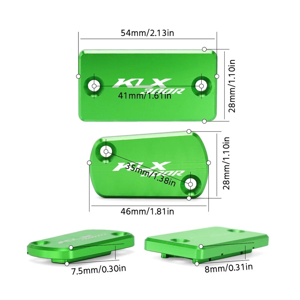 Ajuste para tampas de reservatório de fluido de freio dianteiro traseiro KAWASAKI KLX300R 2020-2023 - Imagem 2 de 4