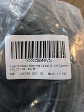 150 FT Cat6 Outdoor Ethernet Cable Waterproof RJ45 Cord 24AWG