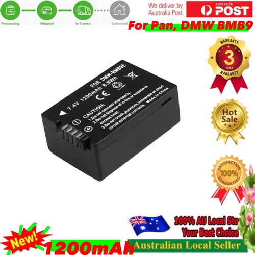 1200mAh Battery for Panasonic DMW-BMB9 DMW-BMB9E DMW-BMB9PP Lumix DC-FZ80