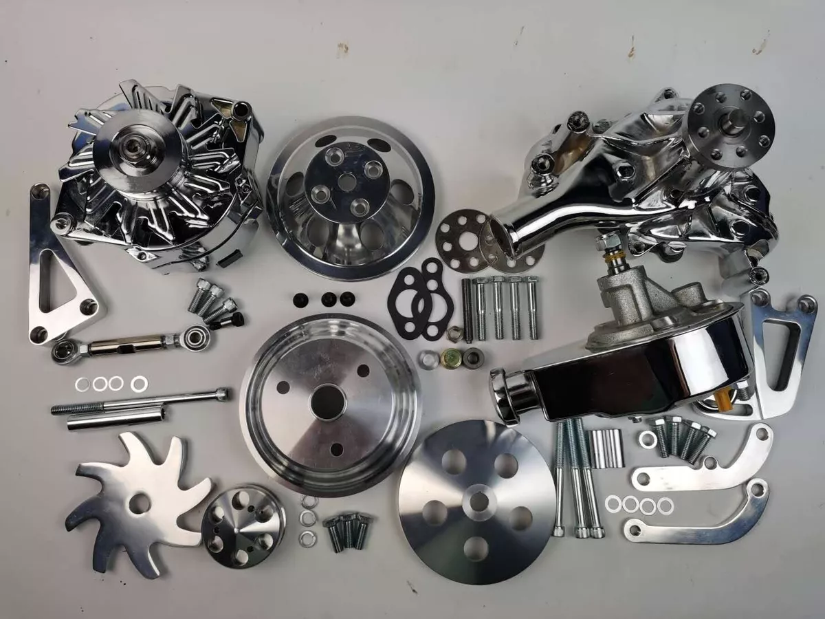 Sbc long water top pump pulley kit