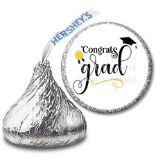 108 Congrats Grad Graduation Hershey Kiss Labels Kiss Stickers Candy Wrappers