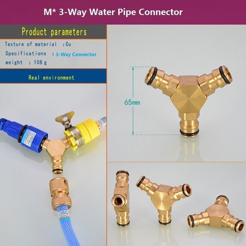 Messinggewindeschlauch Wasserhahn Adapter Gartenarbeit Wasserleitung Stecker Rohrverschraubung - Bild 19 von 19