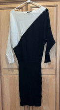 Express Colorblock Asymmetric Maxi Sweater Dress M