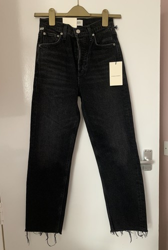 Citizens of Humanity FLORENCE WIDE Black Straight Leg Mid Rise Jeans W23 XXS NEW - Picture 9 of 17