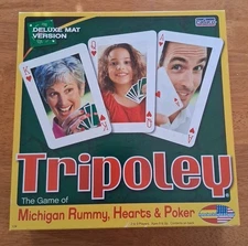 Tripoley Deluxe Mat Version  CADACO 2009 Rummy Hearts Poker Cards New Open Box