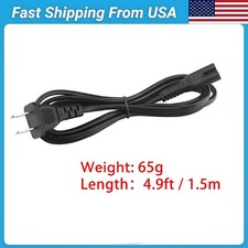  5ft 2 Prong Cable Led for Lcd Smart Tv Vizio Samsung Sony AC Wall Power Cord