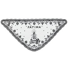 Hikiwin Our Lady Lightweight Tulle Lace Triangle Shawl, Hollow Mesh Lace Black