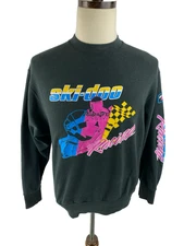 Vtg 80s 90s Ski-Doo Racing Snowmobile Rotax Engine Pullover Sweatshirt Crewneck