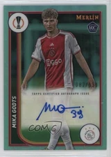 2023 Merlin UEFA Club Competitions Aqua Refractor /199 Mika Godts Rookie Auto RC