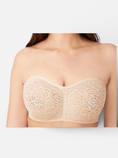 Wacoal 854205 Halo Lace Strapless Convertible Bra Womens Sz 36D NWT Nude