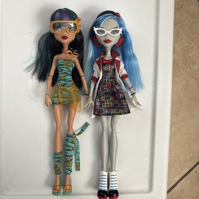 Monster High Mad Scientist Science Class - Cleo De Nile & Ghoulia Doll Set lot 