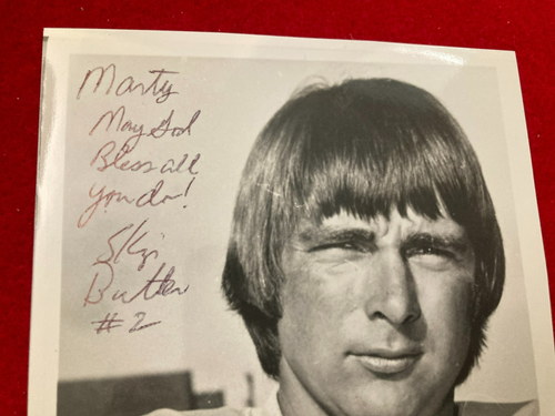 SKIP BUTLER 1972-1977 Houston Oilers foto firmata autografata kicker - Foto 3 di 5