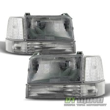 1992-1996 Ford Bronco F150 F250 Replacement Headlights Corner Light Bumper Lamps