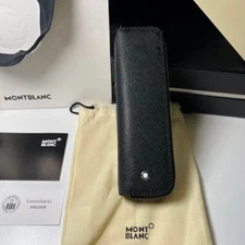 New Mon 146 149 Top Layer Leather Black Pen Case Sleeve Cover Holder #198362 US