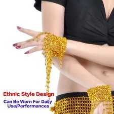 Handmade Beaded Belly Dance Tassel Bracelet Fringe Wrist Cuff Dance Costume
