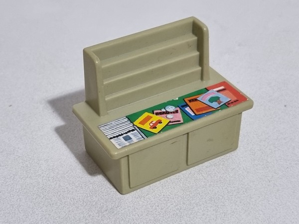Fisher Price 938 Little People Pieza Mesa Revista Quiosco Periodico Calle Sesamo