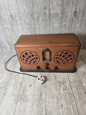 Spirit of St Louis retro vintage 1994 Aetna wooden Havana tube radio working