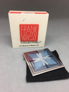 Frank Lloyd Wright Collection MoMA Museum of Modern Art Pocket Mirror 2002 Blue