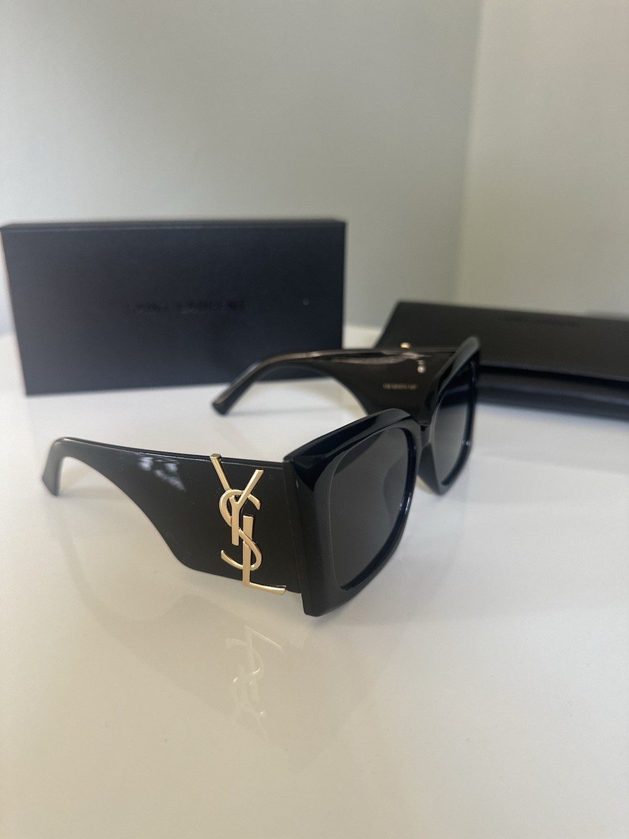 Yves Saint LaurentサングラスSL119 Saint Laurent SL M119 BLAZE-001 Black Gold YSL Cat Eye