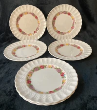 Set of 6 Vtg. Copeland Spode "Rose Briar" Salad Plates..7.75"...1940's.