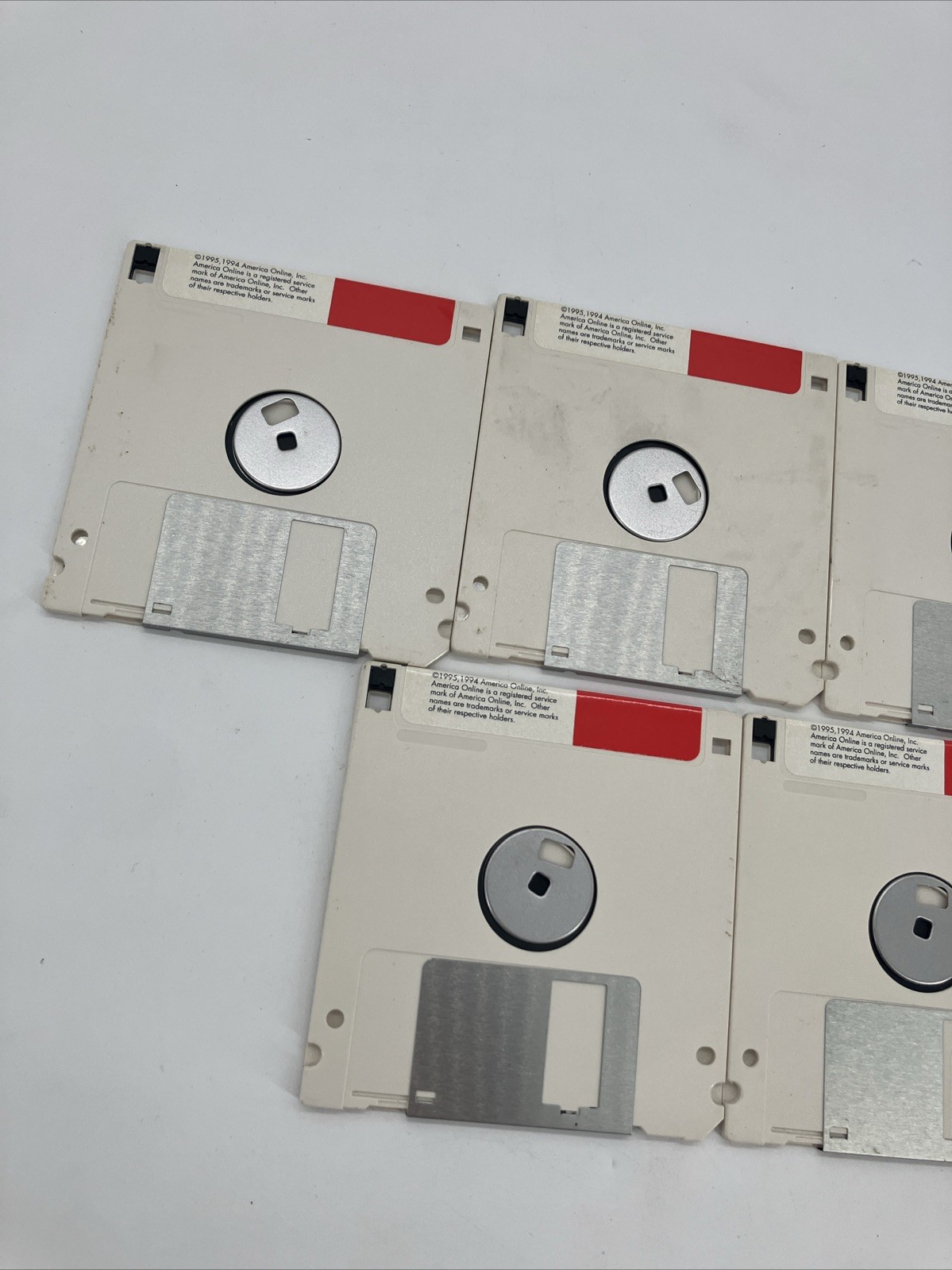 Vintage America Online AOL (7) Floppy Disks 2.5” For Windows