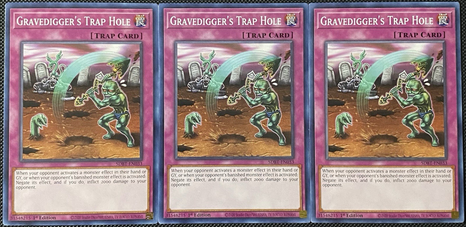 Gravedigger's Trap Hole SDBT-EN033 (YuGiOh Structure Deck: Beware of Traptrix) — is it worth grading?