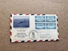 US 1935 FDC +China Clipper 20C BLK4 #C20 +Pan Am B&W Photo Cachet +Dealer Card