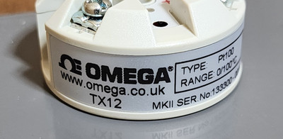 OMEGA ENGINEERING TX12 Temperature Transmitter PT100, 0/100C  NOS  *PS