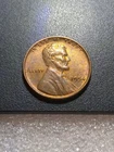 1954 No Mint Mark Rainbow Color Toned with Stalks On Back Lincoln Wheat Cent