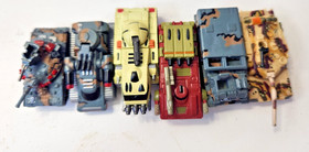 6 MICRO MACHINES MICROMACHINES ARMY MILITARY TANKS AND TRUCKS GALOOB 1980'S