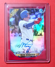 BOWMAN CHROME 2018 ALEX VERDUGO ROY FAVORITES ROSSO RC REATTORE AUTO #1/5