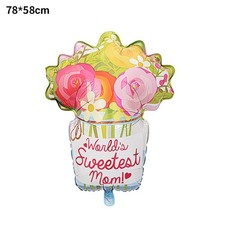 Mum Birthday Balloon Flower Bouquet Mother's Day Party Decoration Helium/Air x1