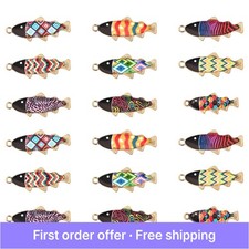 45pcs Rnamel Fish Charms Colorful Sea Animal Charms for Jewelry Making Necklaces