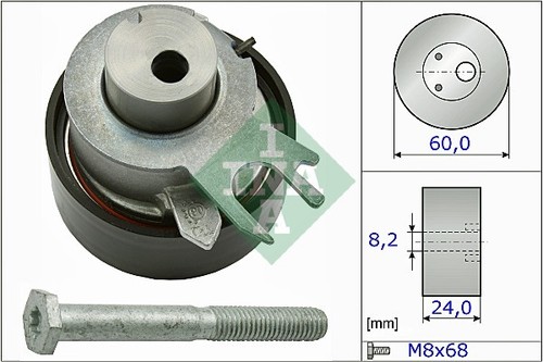 531 0317 10 TIMING BELT TENSIONER PULLEY LOWER INA FOR AUDI A2,8Z0 1.4,1.6 FSI - Picture 2 of 5