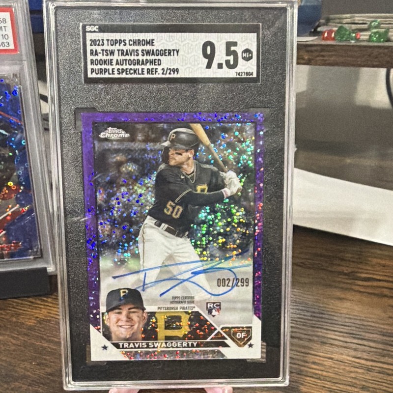 Travis Swaggerty RC Auto Purple Speckle  2/299 SGC 9.5