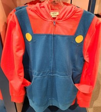 Universal Studios Hollywood Super Nintendo World Mario Zip-Up Hoodie MEDIUM New