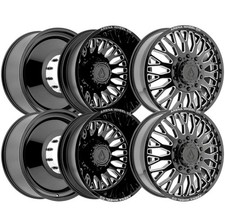 Set-6 Arena Dually Monarch 20x8.25 8x6.58x165.1 Black Milled 100mm Wheels 20