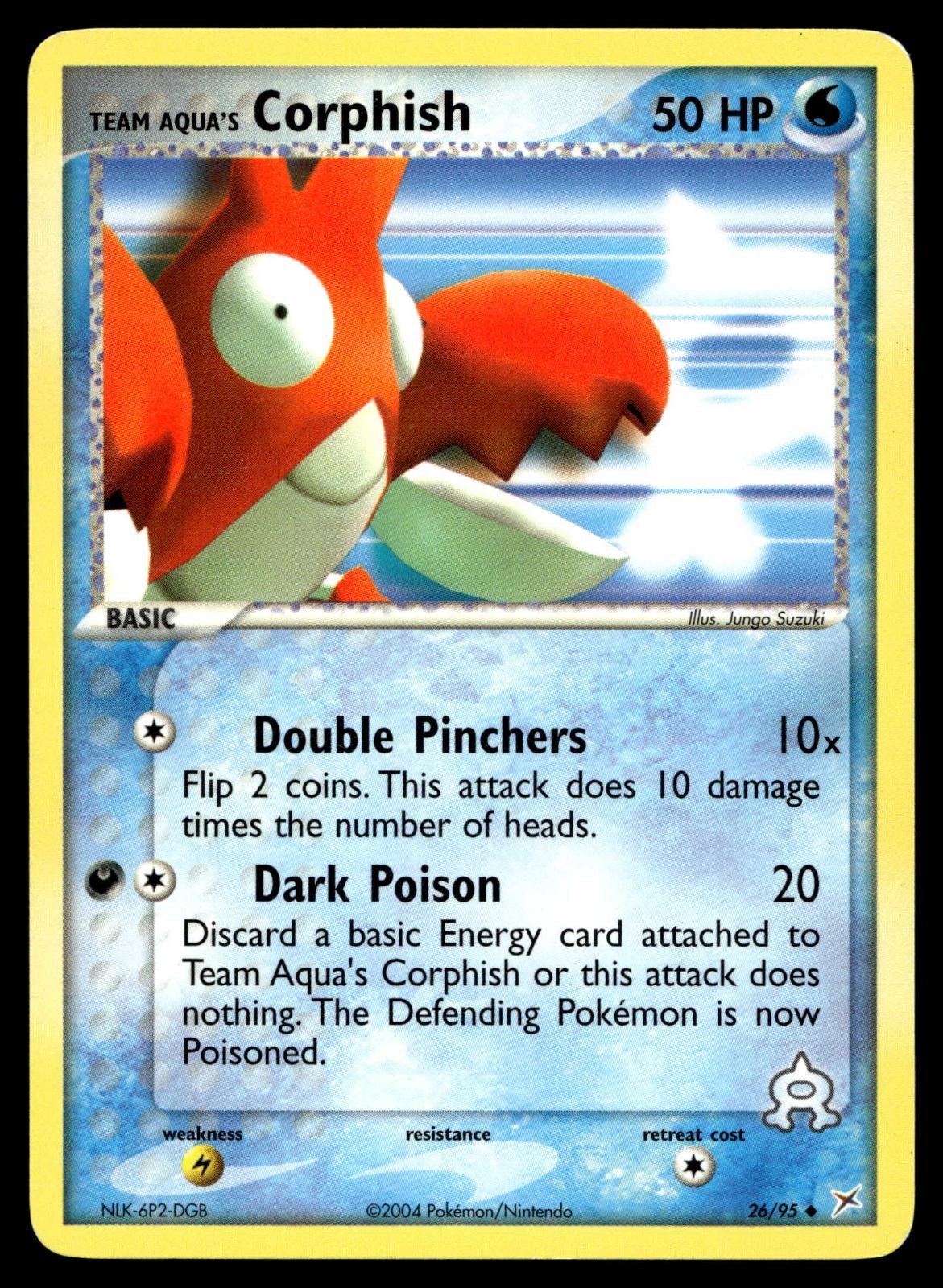 POKEMON TEAM AQUA'S CORPHISH TEAM MAGMA VS TEAM AQUA 26/95 UC NM/M
