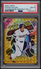 2026 Topps Shohei Ohtani Titans Of The Game Foilfractor True 1/1 Dodgers PSA 8